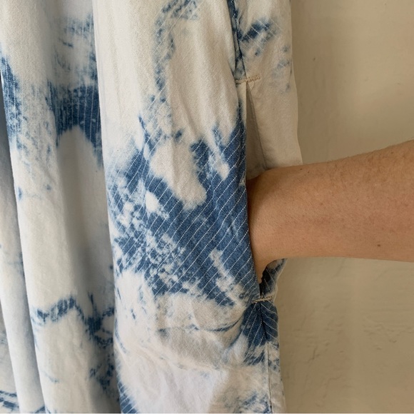 Anthropologie Holding Horses Chambray Tie Dye Swing Dress - Picture 12 of 15
